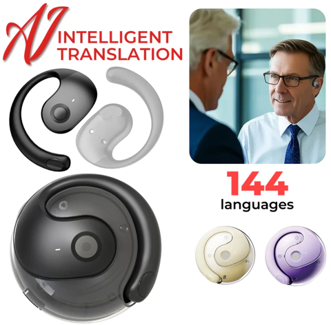 Smart language translation Bluetooth earbuds.