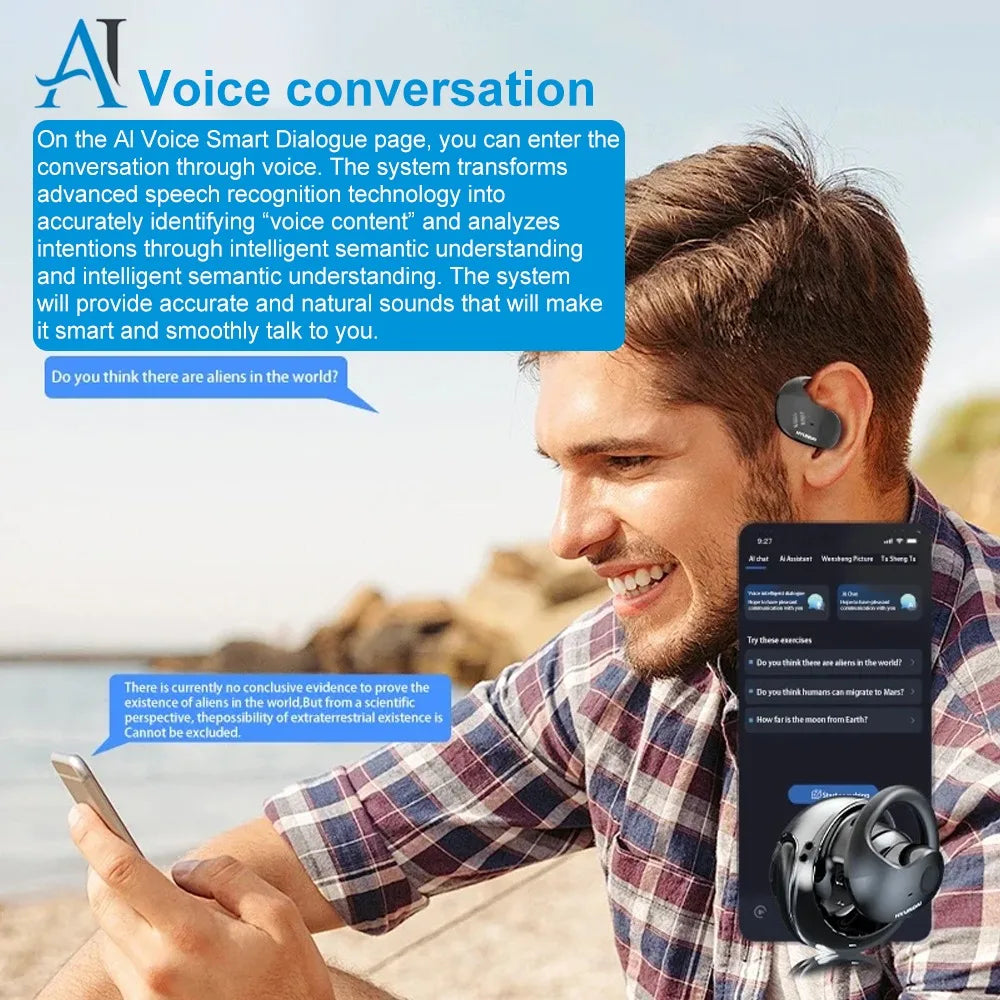 Smart language translation Bluetooth earbuds.